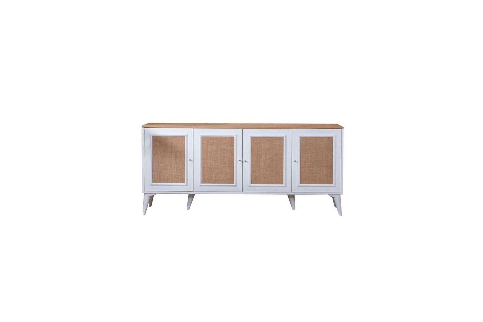 konsol jatinder vit / ek - mediumfärgat trä/vit