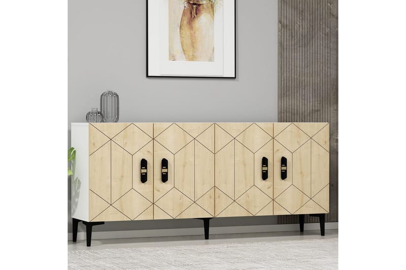 Konsol Kaysie Vit / Sudamalek - Vit / Sudamalek - Möbler - Vardagsrum - Soffbord & vardagsrumsbord - Avlastningsbord & konsolbord