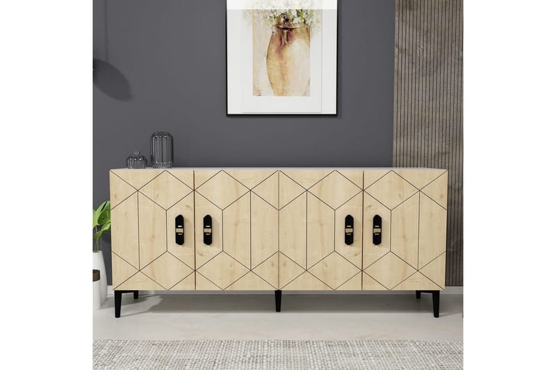 Konsol Kaysie Vit / Sudamalek - Vit / Sudamalek - Möbler - Vardagsrum - Soffbord & vardagsrumsbord - Avlastningsbord & konsolbord