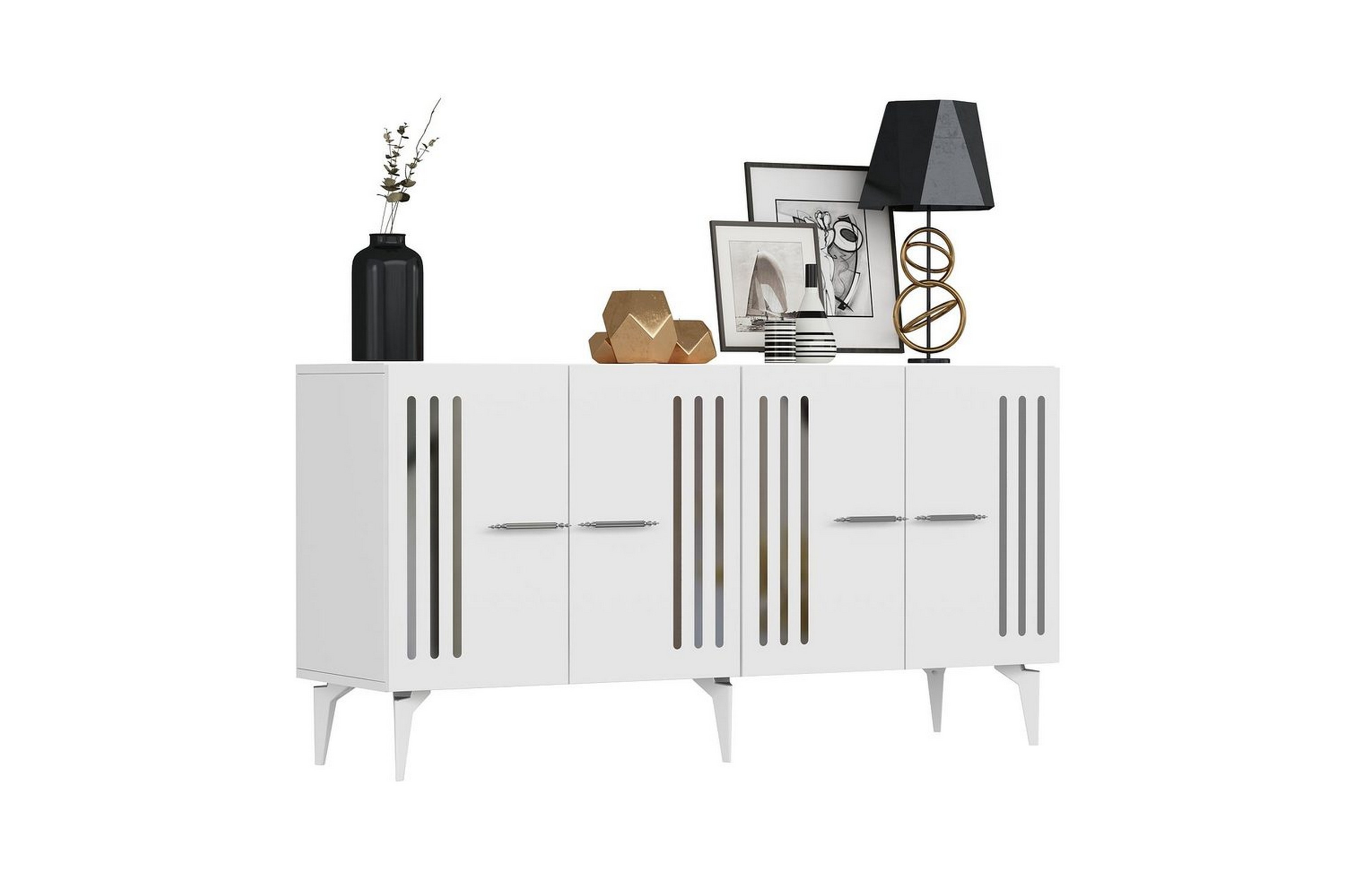 konsol kikus vit / argentu - vit / argentu