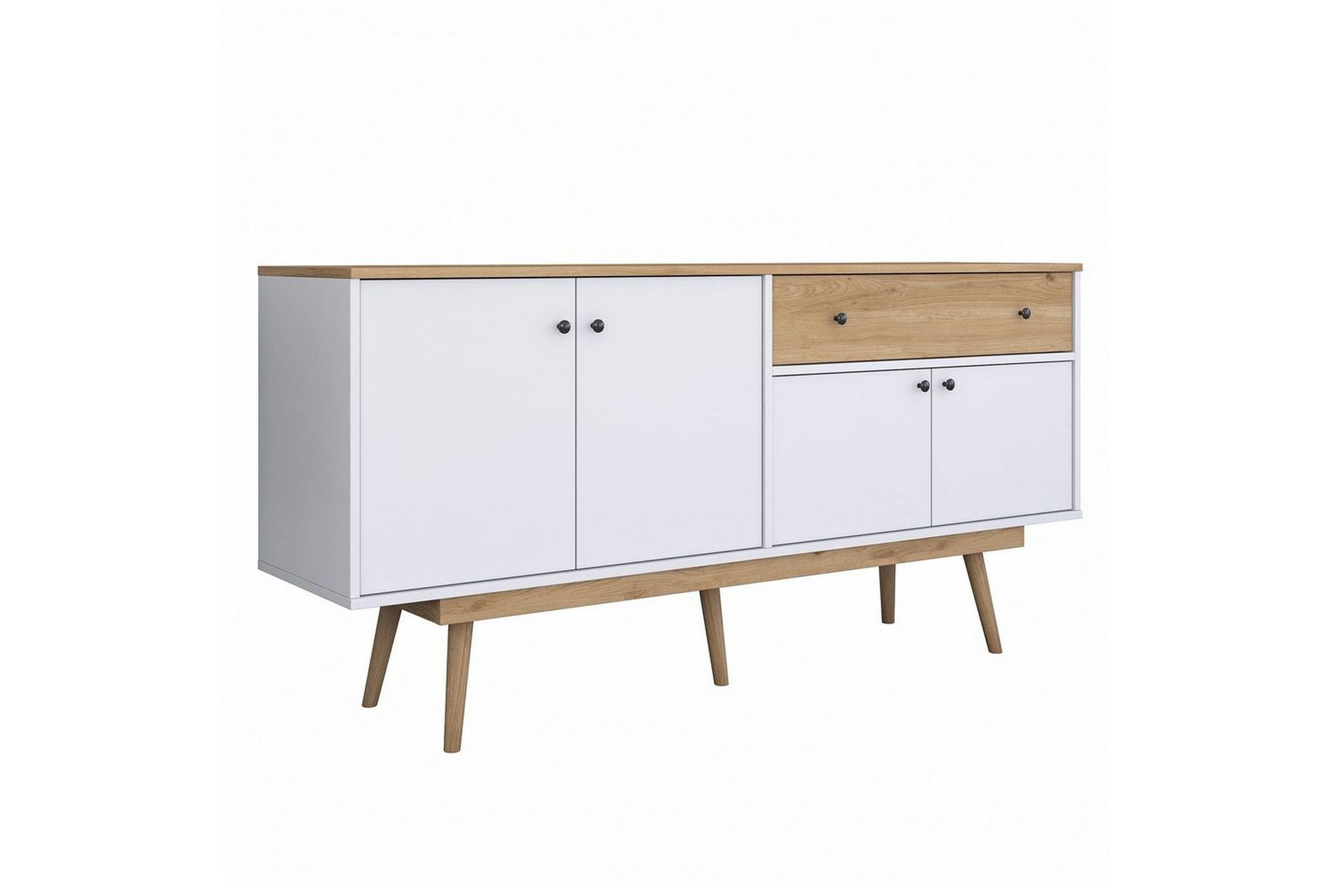 Konsol Miraenis Valn&ouml;t / Vit - M&ouml;rkbrun/Vit