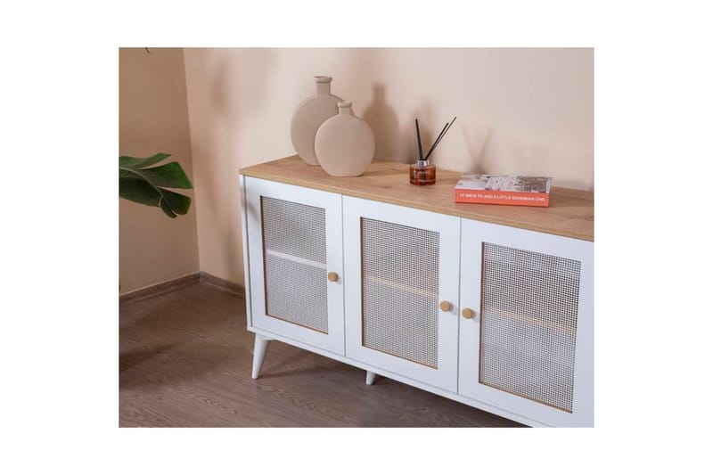 Konsol Mjudi Vit / Ek - Vit / Ek - Möbler - Vardagsrum - Soffbord & vardagsrumsbord - Avlastningsbord & konsolbord