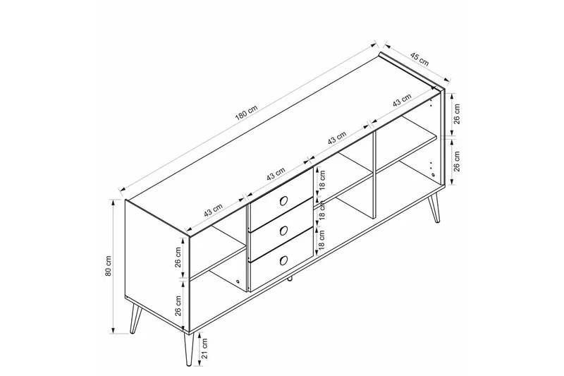 Konsol Ralor Vit - Vit - Möbler - Vardagsrum - Soffbord & vardagsrumsbord - Avlastningsbord & konsolbord