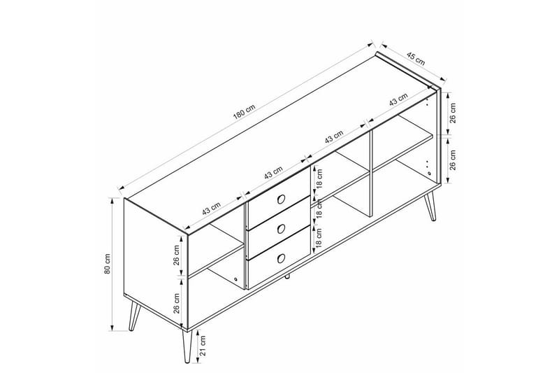Konsol Ralor Vit - Vit - Möbler - Vardagsrum - Soffbord & vardagsrumsbord - Avlastningsbord & konsolbord