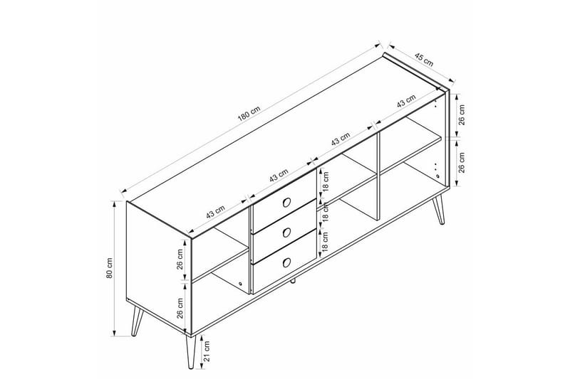 Konsol Ralor Vit - Vit - Möbler - Vardagsrum - Soffbord & vardagsrumsbord - Avlastningsbord & konsolbord