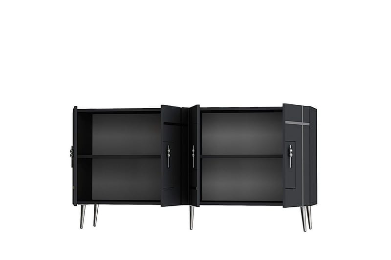 Konsol Safidonya Antracit / Argentu - Antracit / Argentu - Möbler - Vardagsrum - Soffbord & vardagsrumsbord - Avlastningsbord & konsolbord