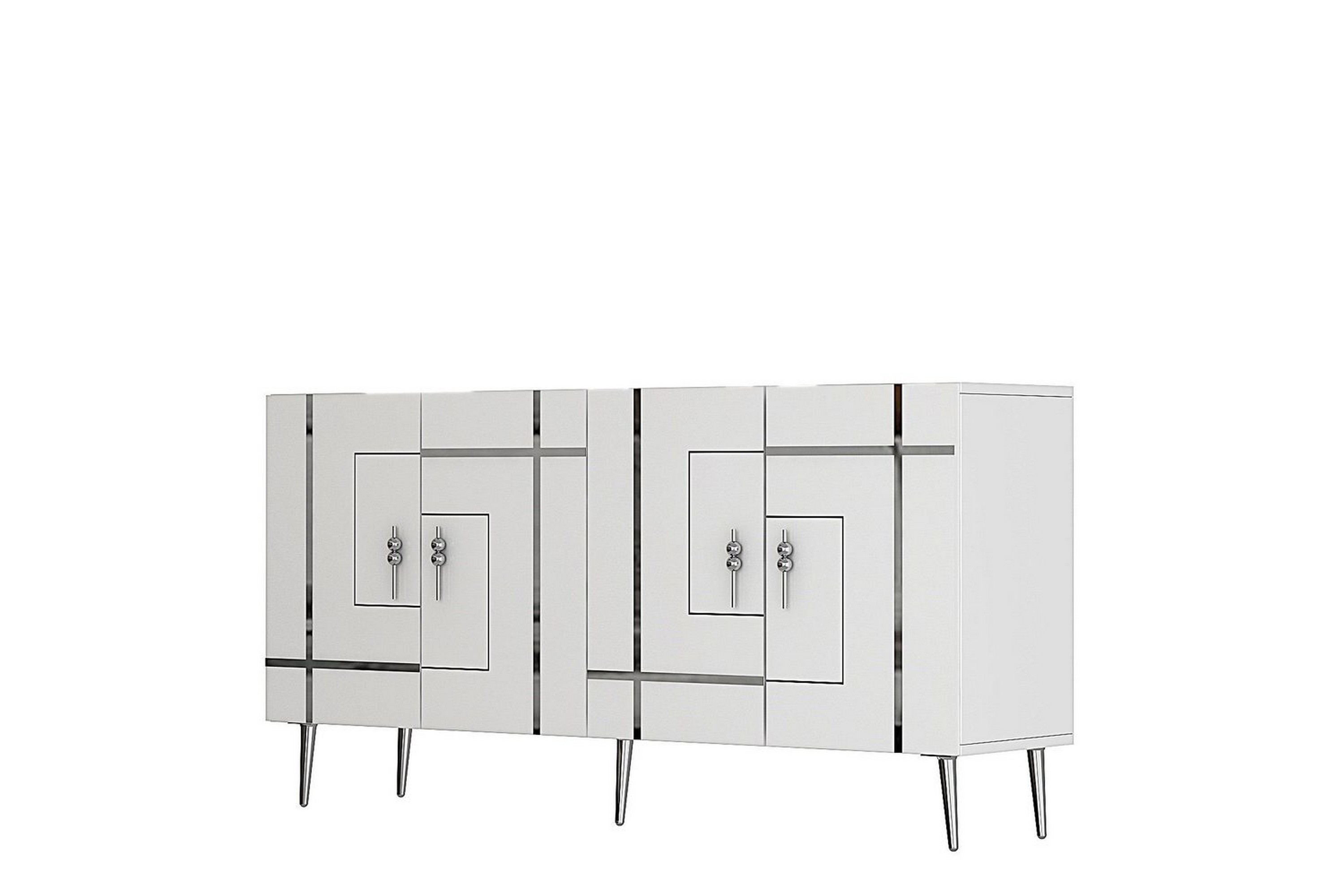 konsol safidonya vit / argentu - vit / argentu