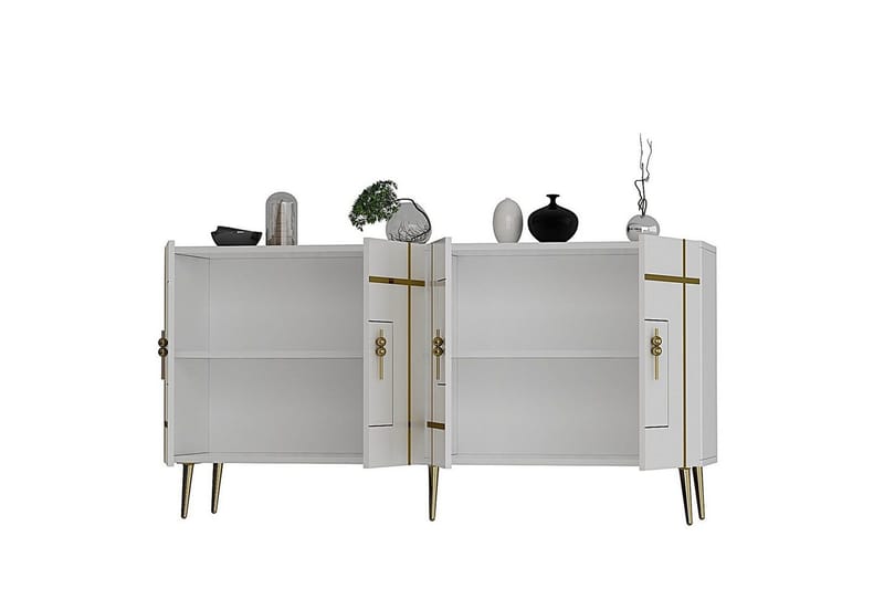 Konsol Safidonya Vit / Rany - Vit / Rany - Möbler - Vardagsrum - Soffbord & vardagsrumsbord - Avlastningsbord & konsolbord