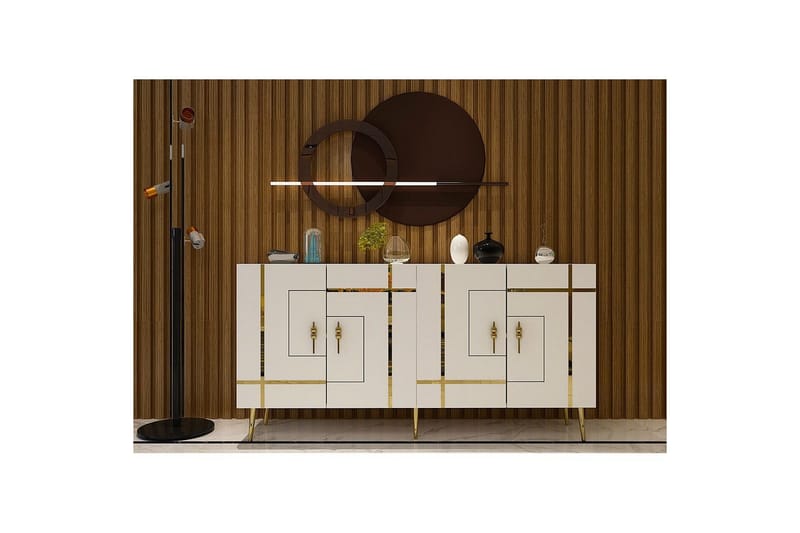 Konsol Safidonya Vit / Rany - Vit / Rany - Möbler - Vardagsrum - Soffbord & vardagsrumsbord - Avlastningsbord & konsolbord