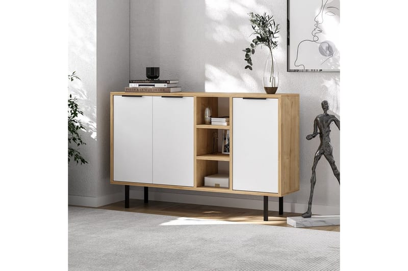 Konsol Schmida Sudamal Ek / Vit - Blå/Vit - Möbler - Vardagsrum - Soffbord & vardagsrumsbord - Avlastningsbord & konsolbord