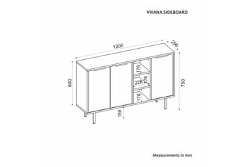 Konsol Schmida Sudamal Ek / Vit - Blå/Vit - Möbler - Vardagsrum - Soffbord & vardagsrumsbord - Avlastningsbord & konsolbord