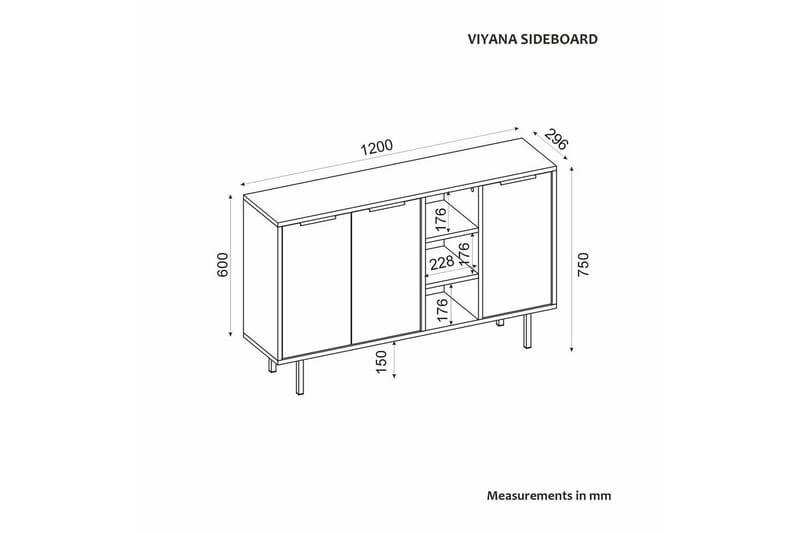 Konsol Schmida Sudamal Ek / Vit - Blå/Vit - Möbler - Vardagsrum - Soffbord & vardagsrumsbord - Avlastningsbord & konsolbord