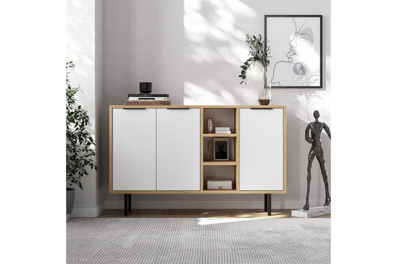 Konsol Schmida Sudamal Ek / Vit - Blå/Vit - Möbler - Vardagsrum - Soffbord & vardagsrumsbord - Avlastningsbord & konsolbord