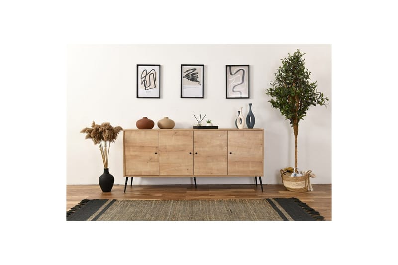 Konsol Selougate Ek - Mediumfärgat trä - Möbler - Vardagsrum - Soffbord & vardagsrumsbord - Avlastningsbord & konsolbord