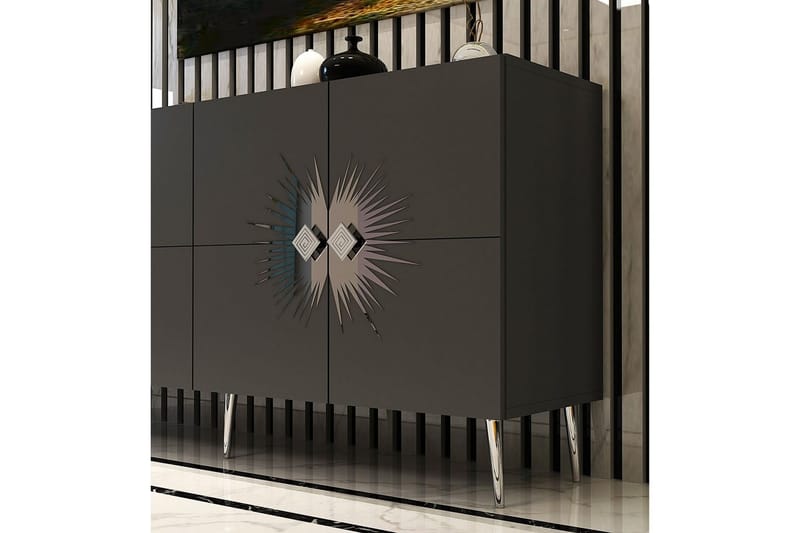 Konsol Tari Antracit / Argentu - Antracit / Argentu - Möbler - Vardagsrum - Soffbord & vardagsrumsbord - Avlastningsbord & konsolbord
