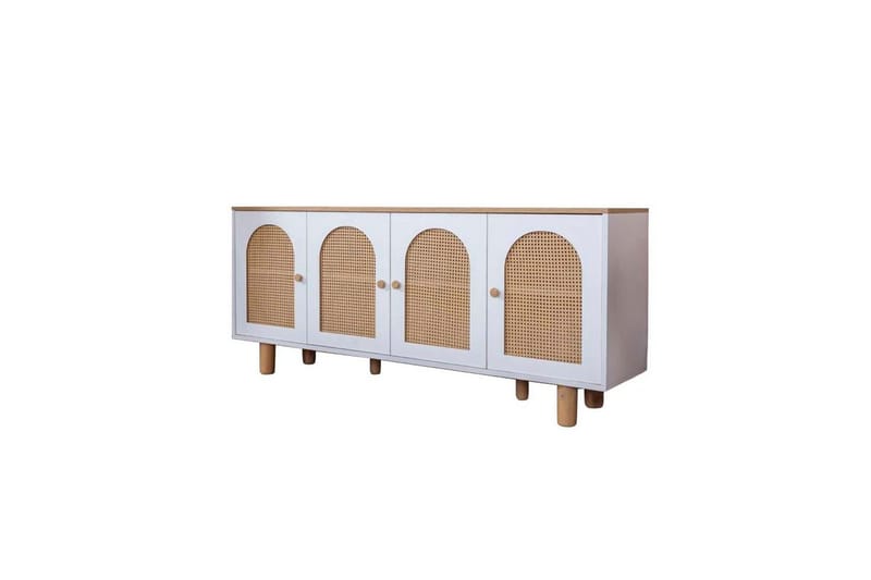 Konsol Terra Vit / Ek - Mediumfärgat trä/Vit - Möbler - Vardagsrum - Soffbord & vardagsrumsbord - Avlastningsbord & konsolbord