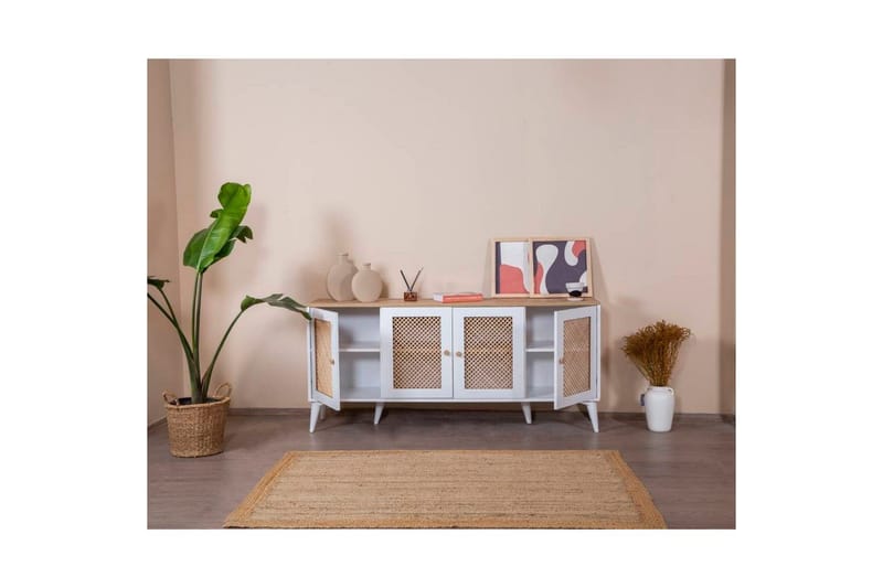 Konsol Velin Vit / Ek - Vit / Ek - Möbler - Vardagsrum - Soffbord & vardagsrumsbord - Avlastningsbord & konsolbord