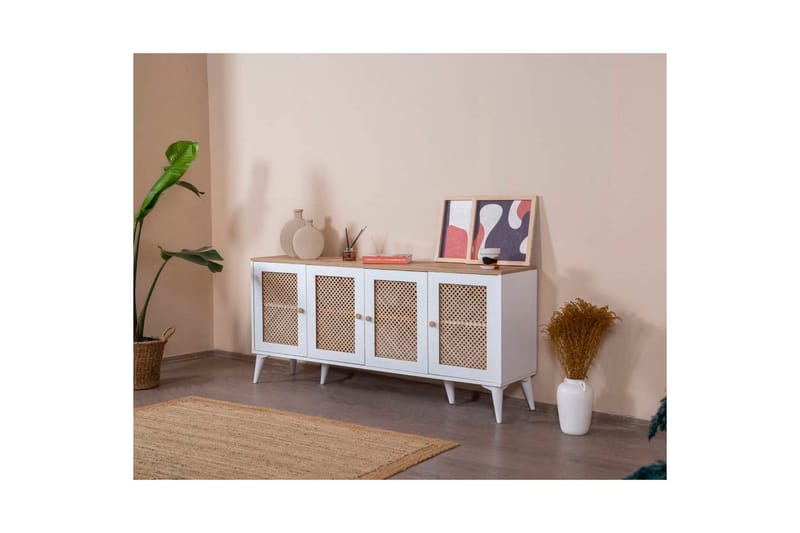 Konsol Velin Vit / Ek - Vit / Ek - Möbler - Vardagsrum - Soffbord & vardagsrumsbord - Avlastningsbord & konsolbord