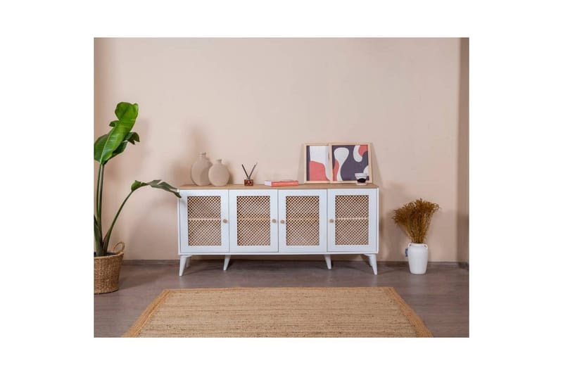 Konsol Velin Vit / Ek - Vit / Ek - Möbler - Vardagsrum - Soffbord & vardagsrumsbord - Avlastningsbord & konsolbord