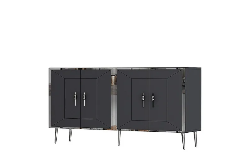 Konsol Virdel Antracit / Argentu - Antracit / Argentu - Möbler - Vardagsrum - Soffbord & vardagsrumsbord - Avlastningsbord & konsolbord