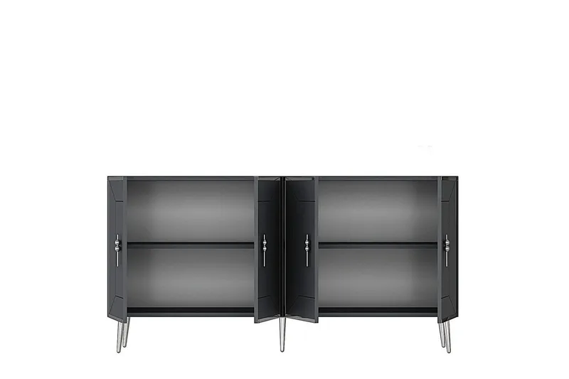 Konsol Virdel Antracit / Argentu - Antracit / Argentu - Möbler - Vardagsrum - Soffbord & vardagsrumsbord - Avlastningsbord & konsolbord