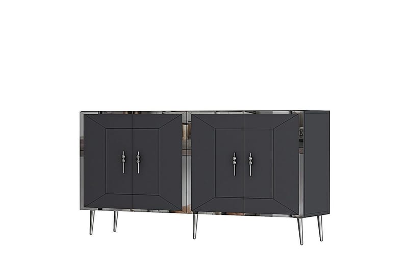 Konsol Virdel Antracit / Argentu - Antracit / Argentu - Möbler - Vardagsrum - Soffbord & vardagsrumsbord - Avlastningsbord & konsolbord