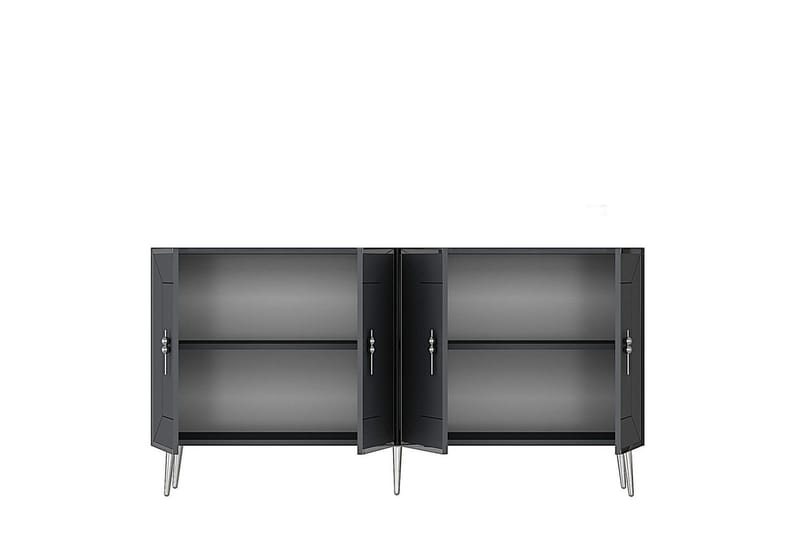 Konsol Virdel Antracit / Argentu - Antracit / Argentu - Möbler - Vardagsrum - Soffbord & vardagsrumsbord - Avlastningsbord & konsolbord