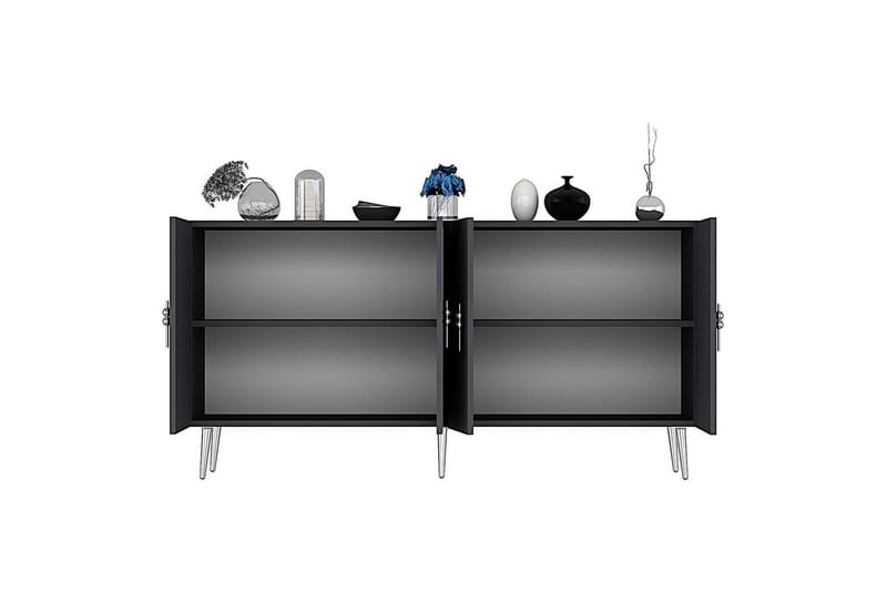 Konsol Zoman Antracit / Argentu - Antracit / Argentu - Möbler - Vardagsrum - Soffbord & vardagsrumsbord - Avlastningsbord & konsolbord