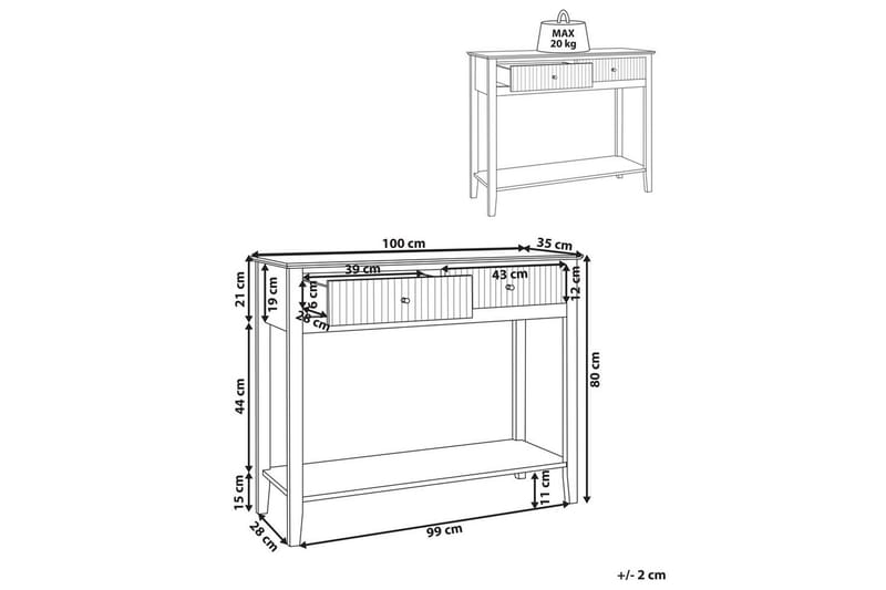 Konsolbord Assisi - Möbler - Vardagsrum - Soffbord & vardagsrumsbord - Avlastningsbord & konsolbord