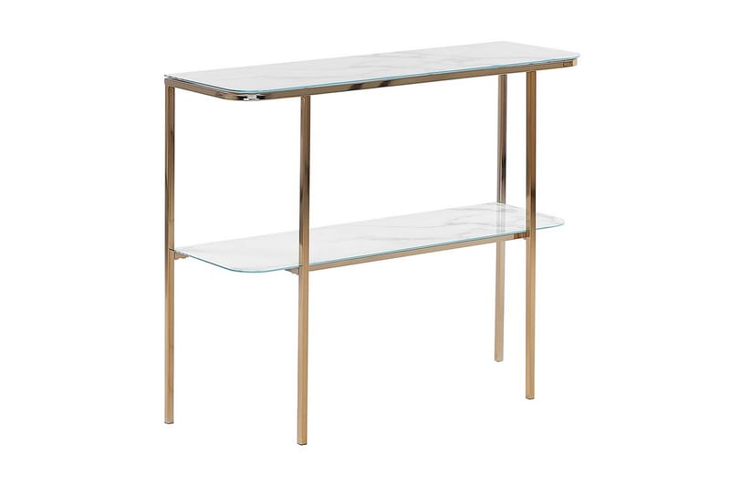 Konsolbord Calvert Vitt, guld - Vitt, guld - Möbler - Vardagsrum - Soffbord & vardagsrumsbord - Avlastningsbord & konsolbord