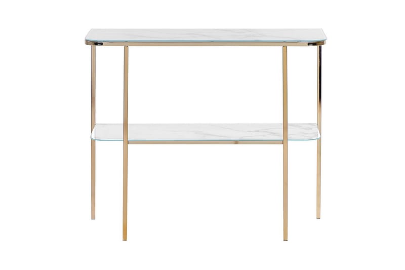 Konsolbord Calvert Vitt, guld - Vitt, guld - Möbler - Vardagsrum - Soffbord & vardagsrumsbord - Avlastningsbord & konsolbord