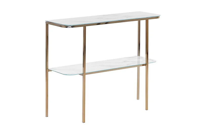 Konsolbord Calvert Vitt, guld, Vitt, guld