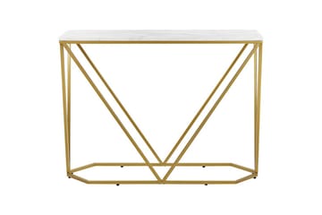 Konsolbord Hazen Vitt, guld - Vitt, guld - Möbler - Vardagsrum - Soffbord & vardagsrumsbord - Avlastningsbord & konsolbord