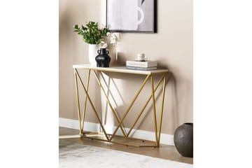 Konsolbord Hazen Vitt, guld - Vitt, guld - Möbler - Vardagsrum - Soffbord & vardagsrumsbord - Avlastningsbord & konsolbord