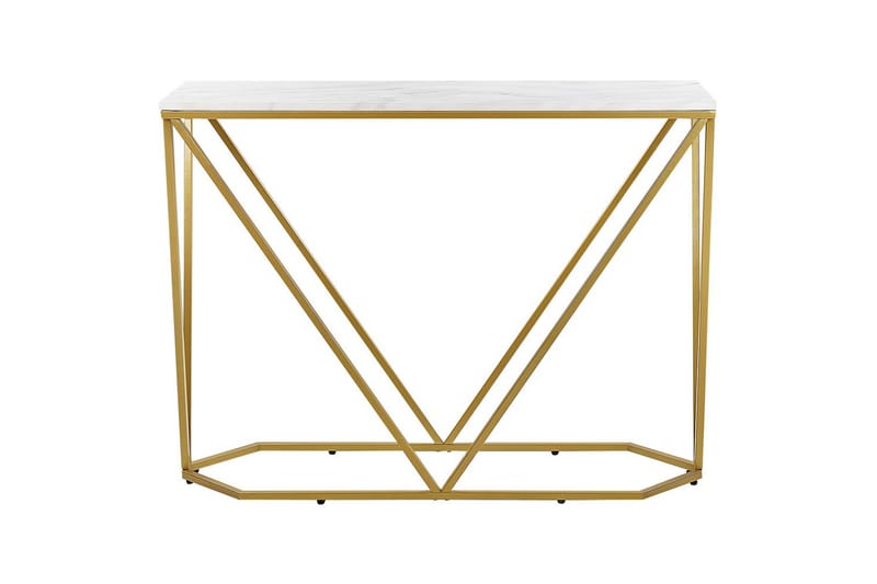 Konsolbord Hazen Vitt, guld - Vitt, guld - Möbler - Vardagsrum - Soffbord & vardagsrumsbord - Avlastningsbord & konsolbord
