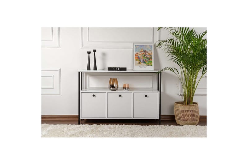 Konsolbord Hemani Vit Svart - Vit Svart - Möbler - Vardagsrum - Soffbord & vardagsrumsbord - Avlastningsbord & konsolbord