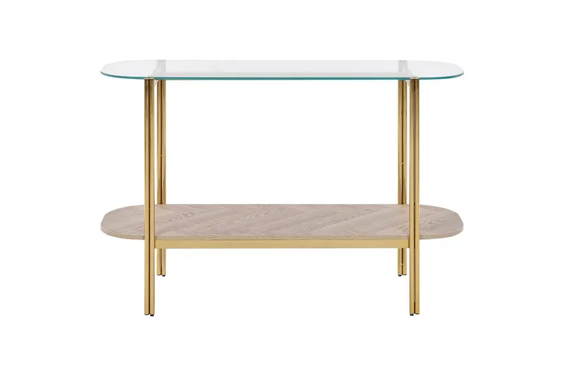 Konsolbord Lovell Guld, ljust trä - Guld, ljust trä - Möbler - Vardagsrum - Soffbord & vardagsrumsbord - Avlastningsbord & konsolbord