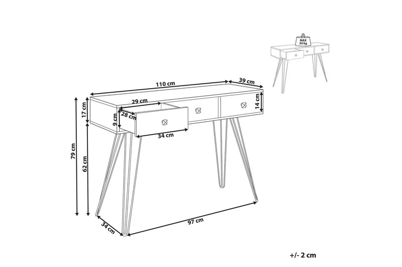 Konsolbord Malsala - Möbler - Vardagsrum - Soffbord & vardagsrumsbord - Avlastningsbord & konsolbord