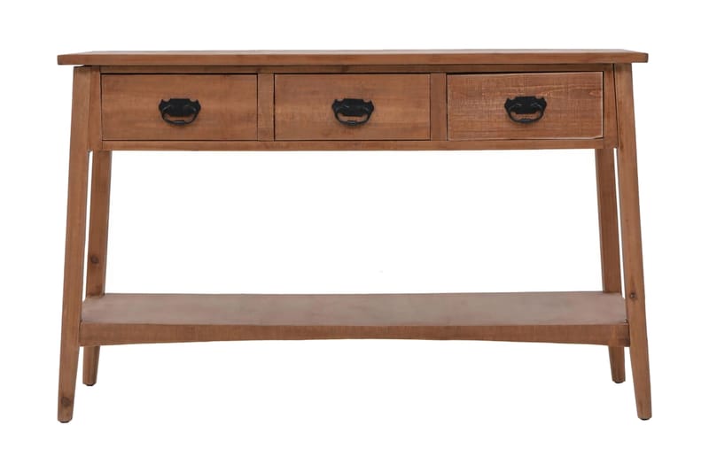 Konsolbord massivt granträ 126x40x77,5 cm brun - Brun - Hallbord - Bord - Avlastningsbord & konsolbord
