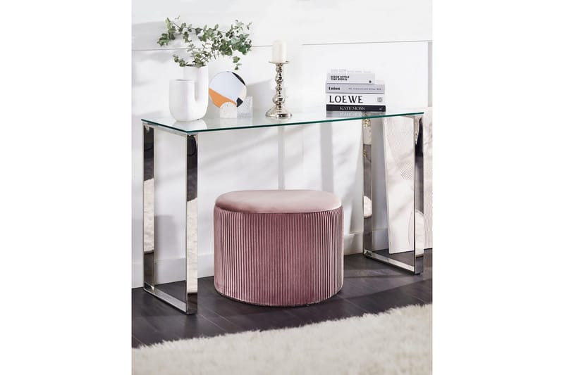 Konsolbord Tilon Silver, Transparent - Silver, Transparent - Möbler - Vardagsrum - Soffbord & vardagsrumsbord - Avlastningsbord & konsolbord