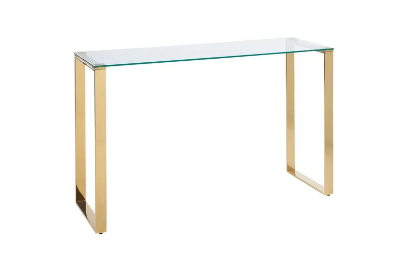 Konsolbord Tilon Transparent, guld, Transparent, guld