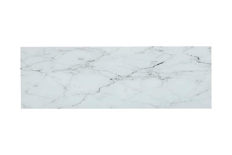 Konsolbord vit marmor och transparent 100x36x168 cm härdat g - Vit - Hallbord - Bord - Avlastningsbord & konsolbord