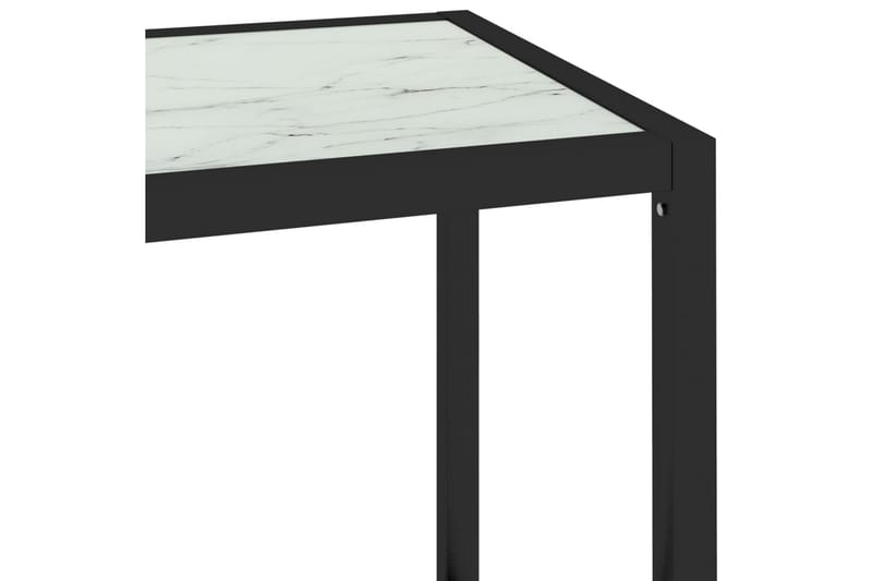 Konsolbord vit marmor och transparent 100x36x168 cm härdat g - Vit - Hallbord - Bord - Avlastningsbord & konsolbord