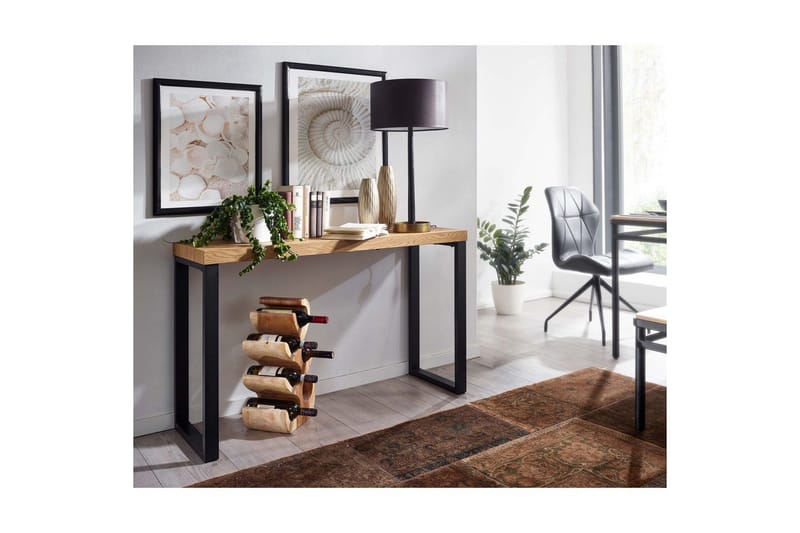 Konsolbord Wohnling 120 cm modern konsol med metallben Brun - Brun - Möbler - Vardagsrum - Soffbord & vardagsrumsbord - Avlastningsbord & konsolbord