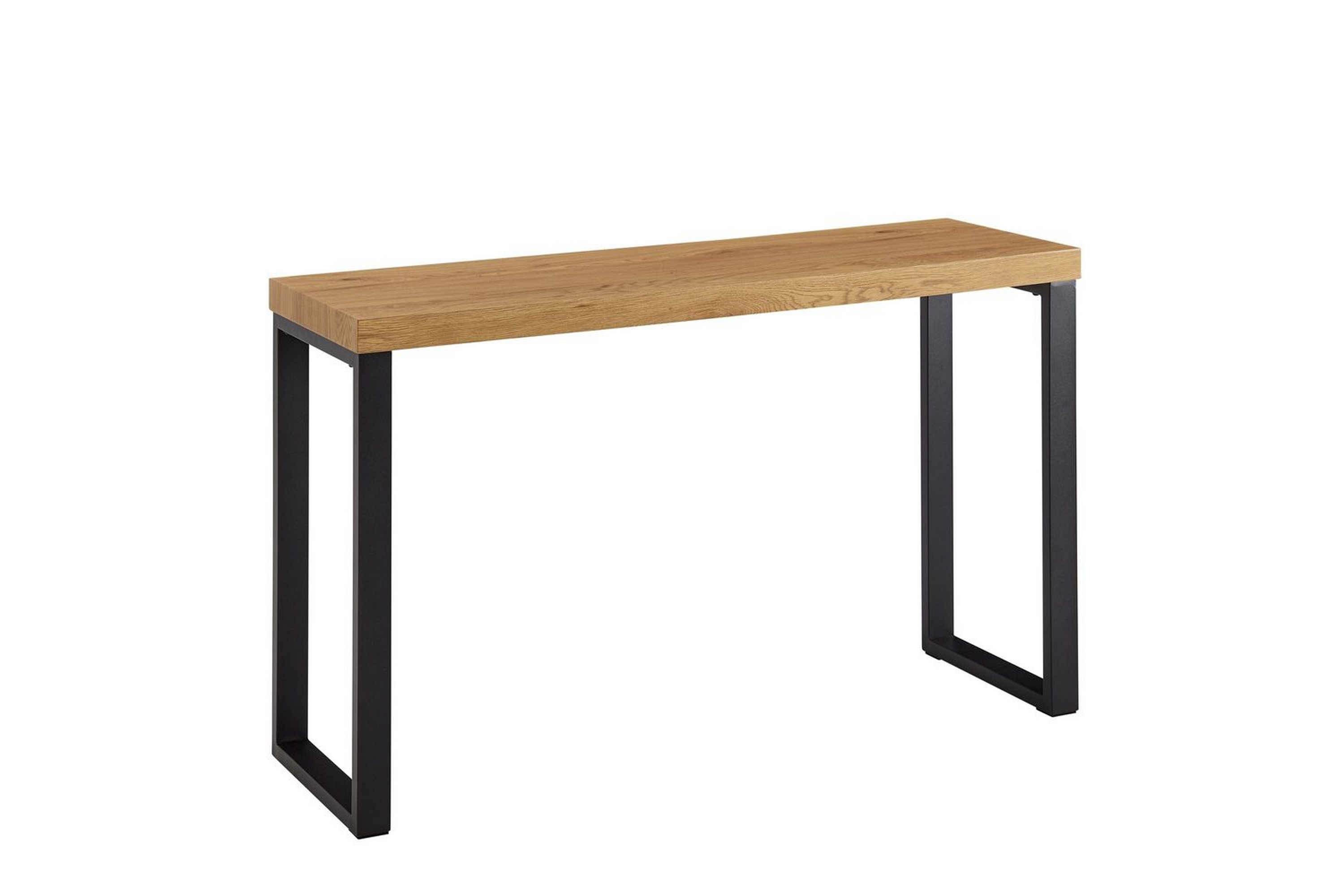 konsolbord wohnling 120 cm modern konsol med metallben brun - brun