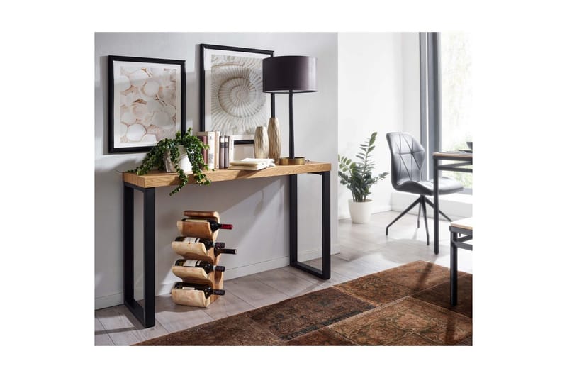 Konsolbord Wohnling 120 cm modern konsol med metallben Brun - Brun - Möbler - Vardagsrum - Soffbord & vardagsrumsbord - Avlastningsbord & konsolbord