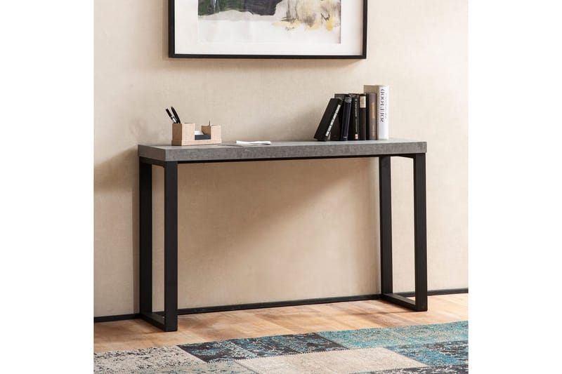 Konsolbord Wohnling 120 cm modern konsol med metallben Grå - Grå - Möbler - Vardagsrum - Soffbord & vardagsrumsbord - Avlastningsbord & konsolbord