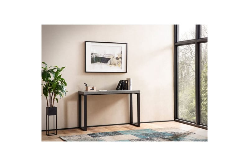 Konsolbord Wohnling 120 cm modern konsol med metallben Grå - Grå - Möbler - Vardagsrum - Soffbord & vardagsrumsbord - Avlastningsbord & konsolbord
