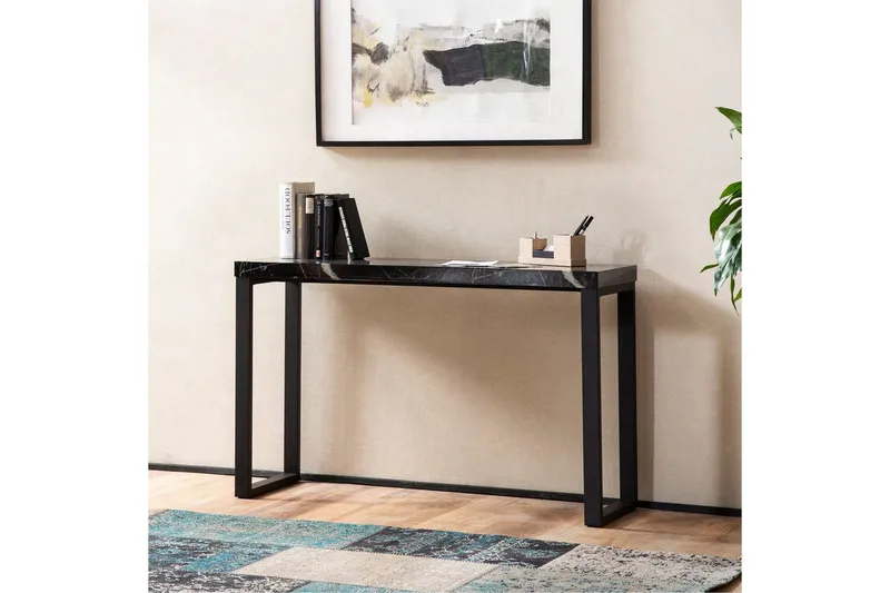 Konsolbord Wohnling 120 cm modern konsol med metallben Svart - Svart - Möbler - Vardagsrum - Soffbord & vardagsrumsbord - Avlastningsbord & konsolbord