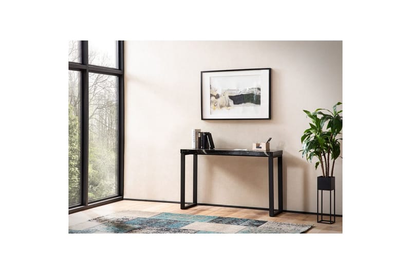Konsolbord Wohnling 120 cm modern konsol med metallben Svart - Svart - Möbler - Vardagsrum - Soffbord & vardagsrumsbord - Avlastningsbord & konsolbord